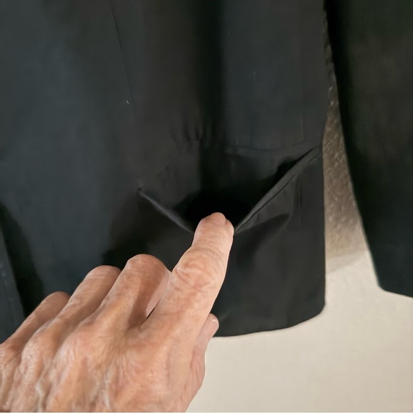 Lauren Ralph Lauren Jacket Cotton Blend Mandarin Collar Black Women’s Size 10P - Picture 7 of 16